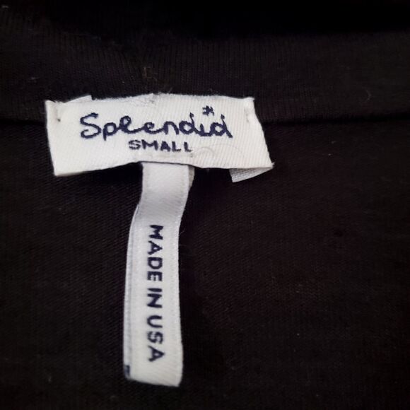 Splendid Cowl Neck Black and White Top S - Picture 3 of 5